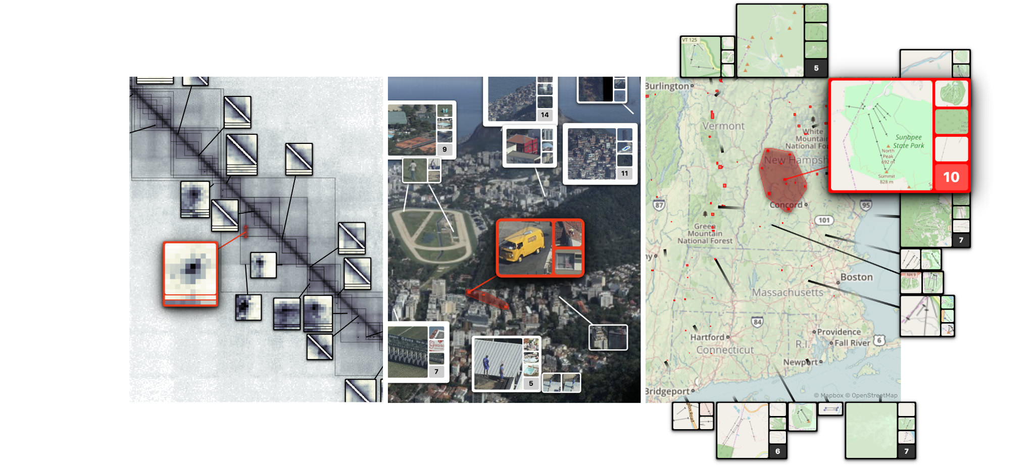 Pattern-Driven Navigation in 2D Multiscale Visualizations with Scalable Insets